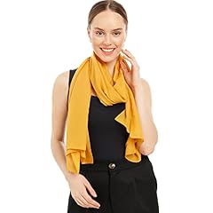 Mustard chiffon scarf for sale  Delivered anywhere in UK