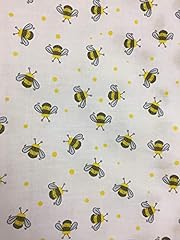 Bee print polycotton for sale  Delivered anywhere in Ireland