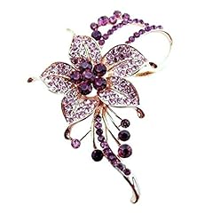 Flower crystal brooches for sale  Delivered anywhere in USA 