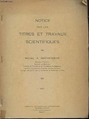 Titres travaux scientifiques d'occasion  Livré partout en France