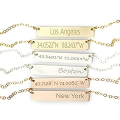 Coordinates bar necklace for sale  Delivered anywhere in USA 