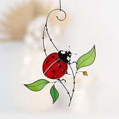 Red ladybug stained for sale  Delivered anywhere in USA 