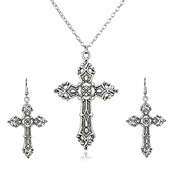 Cross necklace earrings for sale  Delivered anywhere in UK