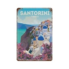 Santorini plaque métal d'occasion  Livré partout en France
