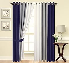 Eyelet curtains navy for sale  Delivered anywhere in UK