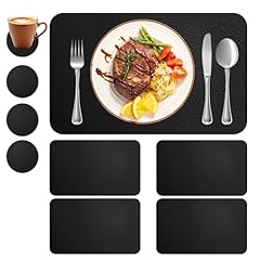 Faux leather placemats for sale  Delivered anywhere in USA 