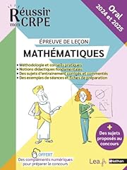 Réussir crpe mathématiques d'occasion  Livré partout en France
