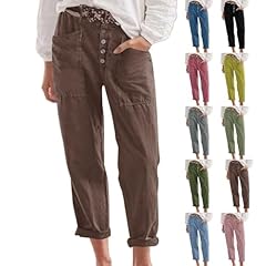 Linen trousers womens for sale  Delivered anywhere in UK