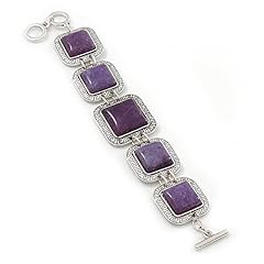 Amethyst square bead for sale  Delivered anywhere in UK