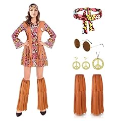 Costume hippie donna usato  Spedito ovunque in Italia 