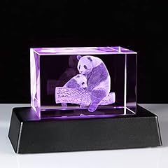 Crystal engraved pandas for sale  Delivered anywhere in UK