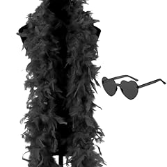 Black feather boa for sale  Delivered anywhere in UK