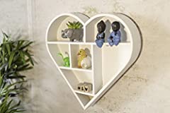 HomeZone® Wooden Shabby Chic White Floating Heart Decorative for sale  Delivered anywhere in UK