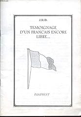 Temoignage francais libre... d'occasion  Livré partout en France