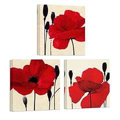 Red poppy canvas for sale  Delivered anywhere in USA 