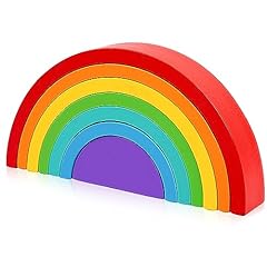 Wooden rainbow stacking for sale  Delivered anywhere in USA 