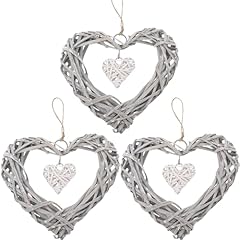 3pcs wicker heart for sale  Delivered anywhere in USA 