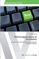 Meinungsanalyse textdaten chan gebraucht kaufen  Wird an jeden Ort in Deutschland