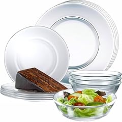12pc glass dinnerware for sale  Delivered anywhere in USA 