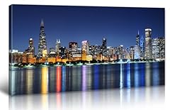 Chicago skyline canvas for sale  Delivered anywhere in USA 