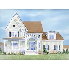 Custom watercolor house for sale  Delivered anywhere in USA 