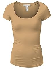 Active Basic Womens Plain Basic Deep Scoop Neck with, used for sale  Delivered anywhere in Canada
