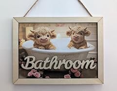 Highland cow bathroom for sale  Delivered anywhere in UK