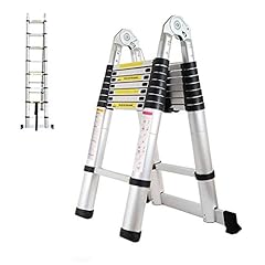 16.5FT Telescopic Folding Ladder Extension Aluminum, used for sale  Delivered anywhere in USA 