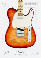 Print fender telecaster for sale  Delivered anywhere in UK