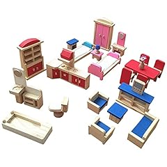 JOYIAL 5sets Family Kids Toy Colorful Wooden Doll House for sale  Delivered anywhere in UK