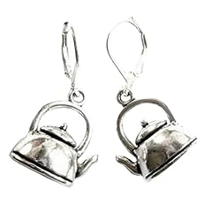 Teapot earrings silver for sale  Delivered anywhere in Ireland