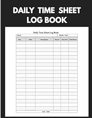 Daily timesheet log for sale  Delivered anywhere in UK