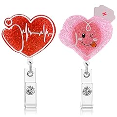 2pcs heart badge for sale  Delivered anywhere in UK