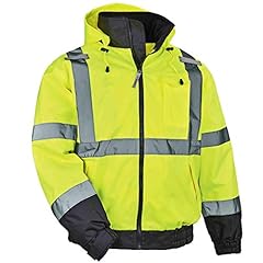 High Visibility Reflective Winter Bomber Jacket, Zip, used for sale  Delivered anywhere in USA 