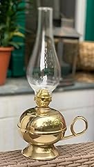 Lampada olio ottone usato  Spedito ovunque in Italia 