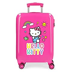 Hello Kitty You are Cute Trolley cabina Rosa 38x55x20 cms Rigida ABS Chiusura a combinazione numerica 35L 2,3Kgs 4 Ruote Bagaglio a mano usato  Spedito ovunque in Italia 