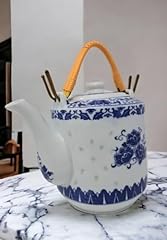 Large teapot blue for sale  Delivered anywhere in USA 