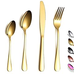 Golden cutlery set for sale  Delivered anywhere in Ireland