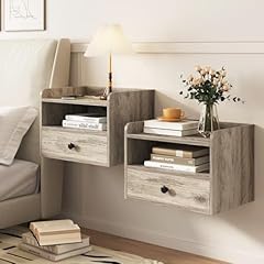 Grey floating nightstand for sale  Delivered anywhere in USA 