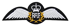 RAF Pilot Wings Iron or Sew On Embroidered Patch Badge for sale  Delivered anywhere in UK