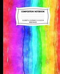 Vintage rainbow composition for sale  Delivered anywhere in USA 