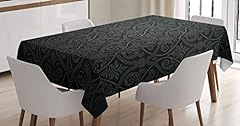 Black tablecloth ambesonne for sale  Delivered anywhere in UK