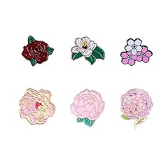 6pcs flower enamel for sale  Delivered anywhere in USA 