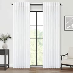 Linen white curtains for sale  Delivered anywhere in USA 