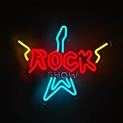 Rock guitar neon for sale  Delivered anywhere in USA 