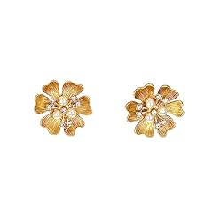 Gold stud earrings for sale  Delivered anywhere in UK