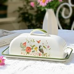 Enamel butter dish for sale  Delivered anywhere in USA 