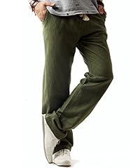 Used, Gopune Men's Casual Linen Pants Loose Fit Trousers for sale  Delivered anywhere in UK