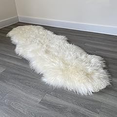 Natural sheepskin rug for sale  Delivered anywhere in UK