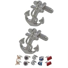 Cufflinks men anchor for sale  Delivered anywhere in UK